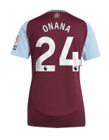 Aston Villa Amadou Onana #24 Domácí Dres pro Dámské 2024-25 Krátký Rukáv